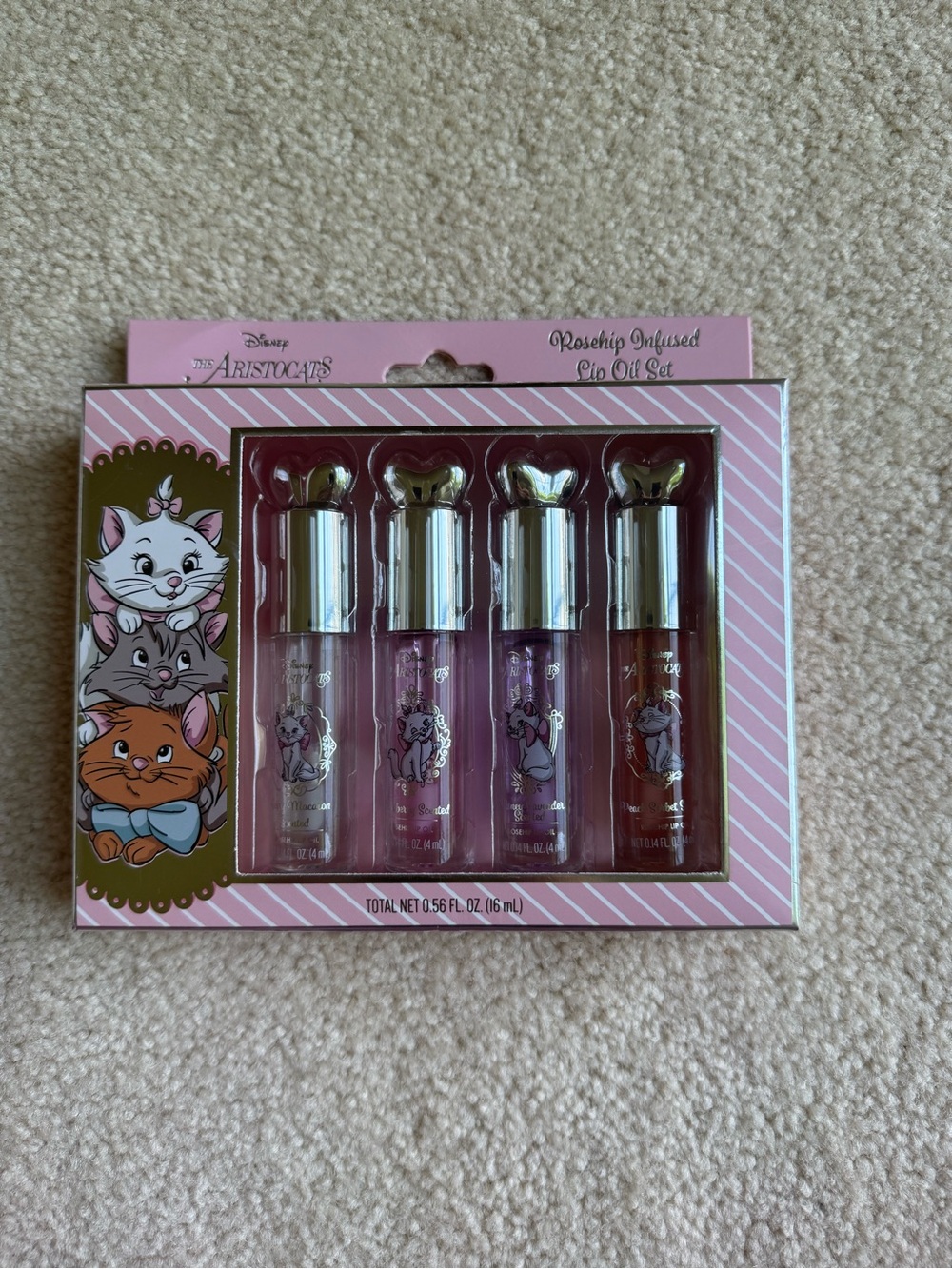 Disney The Aristocats Lip Oil Set - Pink, Purple, Clear, Rose